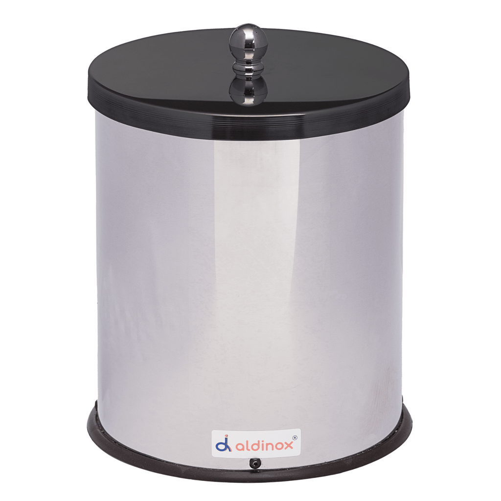 Lixeira Lavabo 5L Inox C/ Tampa Plástica