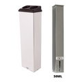 Kit 1 Coletor Conjugado Café + 1 Dispenser Quadrado 50ml Inox