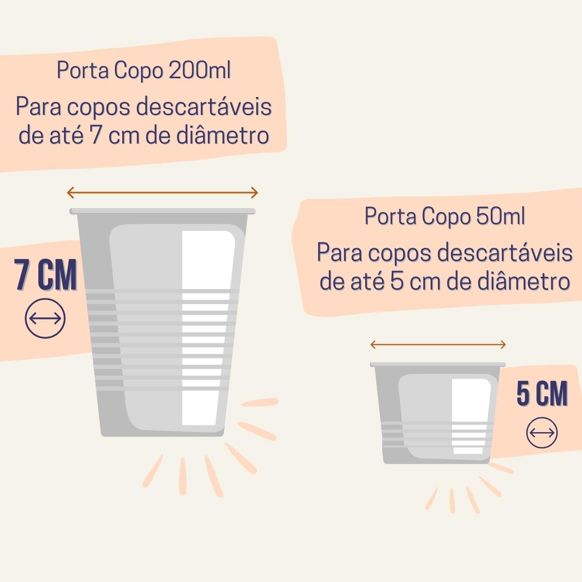 Kit 1 Dispenser Redondo 200ml Inox + 1 Dispenser Redondo 50ml Inox