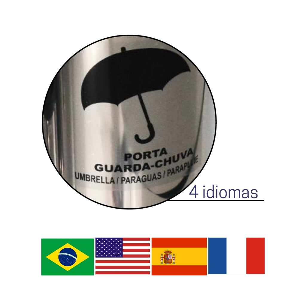 Porta Guarda Chuvas 25L Inox