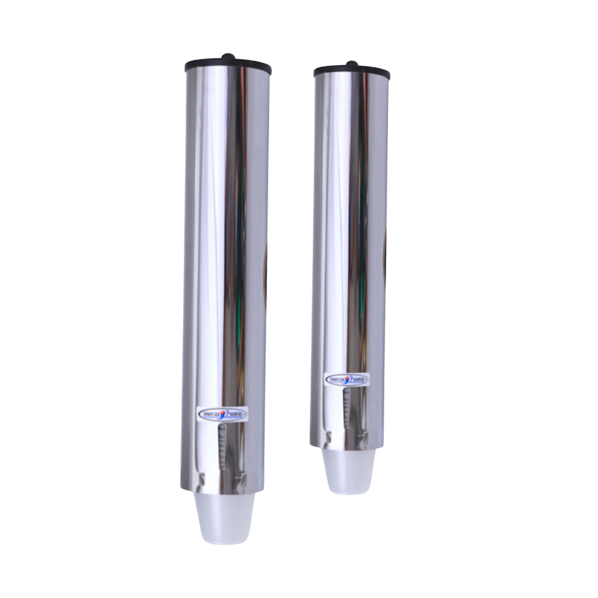 Kit 1 Dispenser Rendondo 200ml Inox + 1 Dispenser Rendondo 300ml Inox